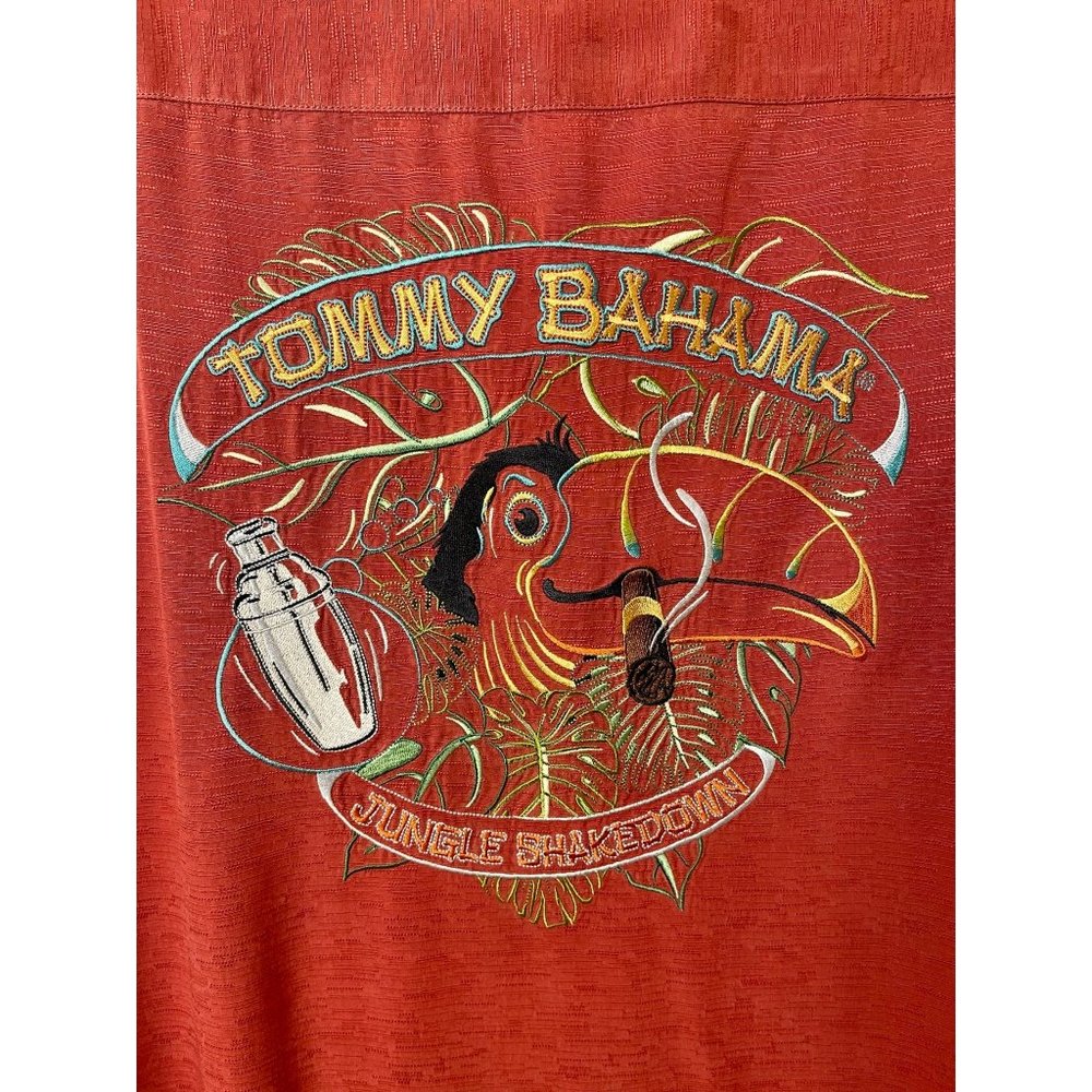 Vintage Collectible Tommy Bahama "Jungle Shakedown" Toucan Embroidered Shirt